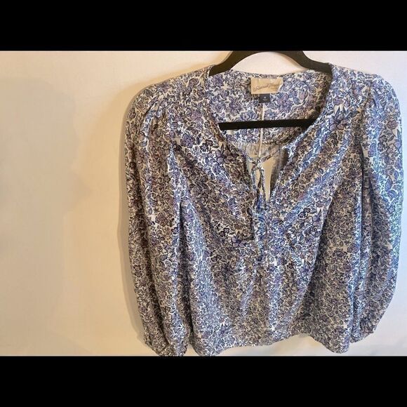 💥Universal thread Top purple Floral Print Long Sleeve - Picture 1 of 7